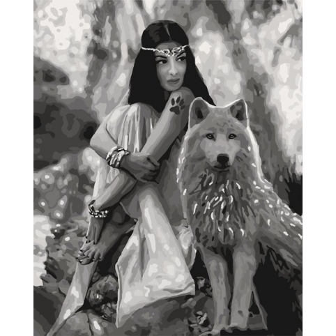 Картина по номерам (KHO4139) Волчица