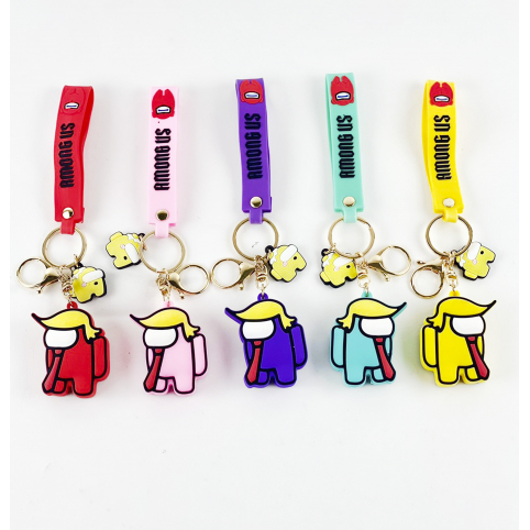 Брелок силікон. AMONG US з хлястиком 6см, 500-2