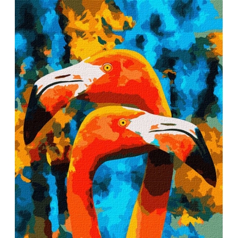 Картина по номерам  Оранжевые фламинго 40 х 50 см (KHO4261)