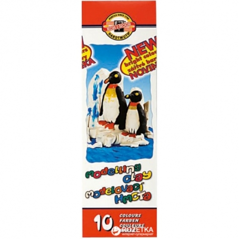 Пластилін "Пінгвіни", стекі, карт.уп., 200г., 10 к