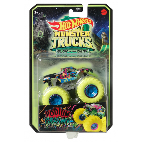 Базова машинка-позашляховик 1:64 Сяючі в темряві серії Monster Trucks Hot Wheels (в ас.)