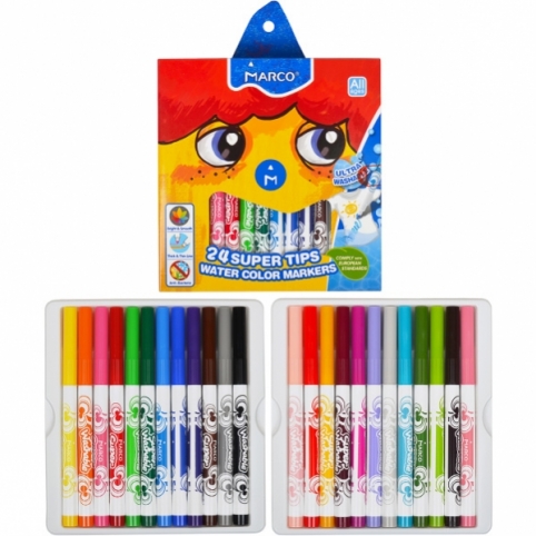 Фломастери 24 кольори Super Washable,1630-24CB,ТМ &quot;Marco&quot; рис. 1