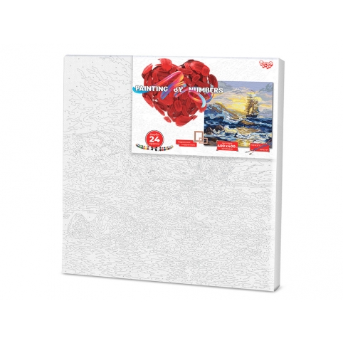 Креативна творчість "PAINTING BY NUMBERS" 40см*40см економ №7 Вітрильник рис. 1