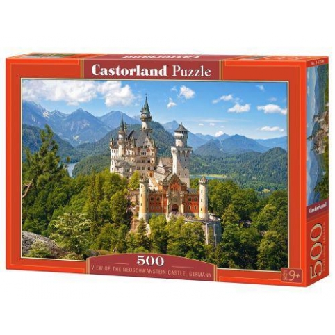 Пазлы Castorland Вид на замок Нойшванштайн, Германия 500 эл. (B-53544) размер картинки: 47*33см