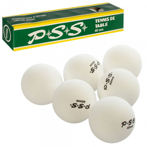 Тенісні кульки MS 0449 ABS, безшовний, 6 шт. в упак., кор., 24-4-4 см.