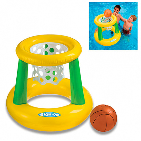 Игровой набор для баскетбола 58504 (12шт) мяч+корзина, 67х55см от 3 лет