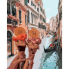Набір для розпису по номерах Морозиво у Венеції Strateg розміром 40х50 см (GS137)