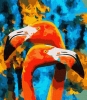 Картина по номерам  Оранжевые фламинго 40 х 50 см (KHO4261)