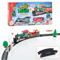 Залізниця JHX6636-37 локомотив, вагон 1шт, фігурки, муз, світло, бат, кор 47,5-25-6,5см