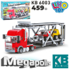 Конструктор KB 6003 трейлер, машинки, 459 дет, кор 40,5-25-9 см