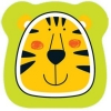 Посуд дитячий бамбук "Тигр" 5пр/наб (2тарілки, виделка, ложка, стакан) MH-2774-4