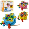 Деревянная игрушка Стучалка MD 0045 (60шт) молоток, шарики4шт, 3 вида, в кор-ке,19-18-12см рис. 1