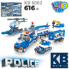 Конструктор KB 5002 поліцейська техніка, 5в1, 616 дет, кор 45-33-7см