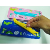 Пенал металл с линейкой &quot;Crocodile&quot; 21*8*3см ST02216 (144шт) рис. 1