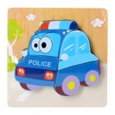 Дерев'яна іграшка Пазл 15X15-5 поліцейська машина